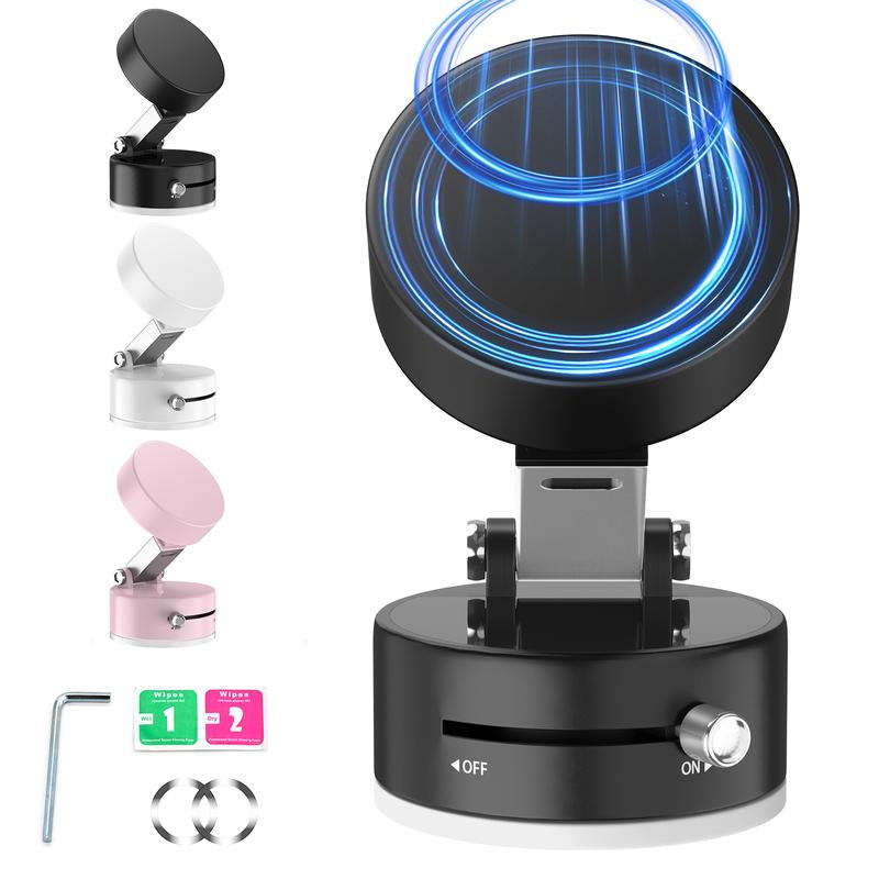 Magnetic Stand Vacuum Phone Holder with Rotation,Foldable Design,Strong Magnet,Suitable for Smooth Surfaces Such as Room,Car,Glass,Kitchen,Gym,Etc